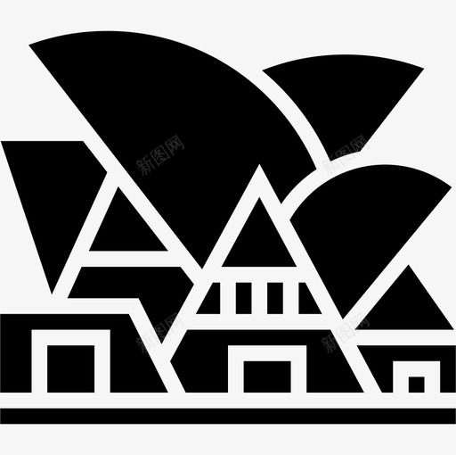 悉尼歌剧院地标13铭文图标svg_新图网 https://ixintu.com 地标13 悉尼歌剧院 铭文