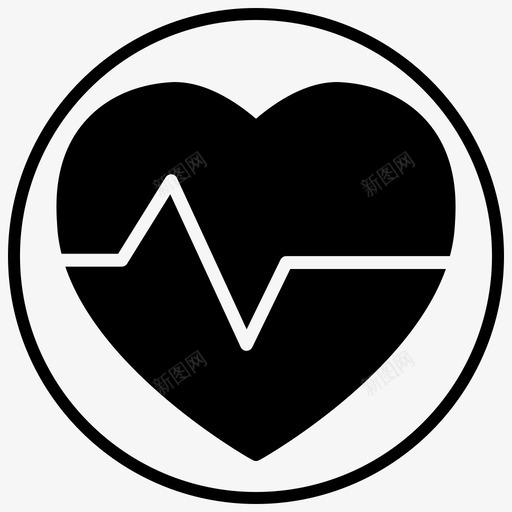 心跳血压心率图标svg_新图网 https://ixintu.com 医疗器械2制动液 心率 心跳 脉搏 血压