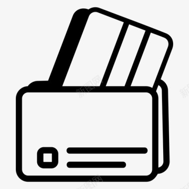 信用卡钱付款图标图标