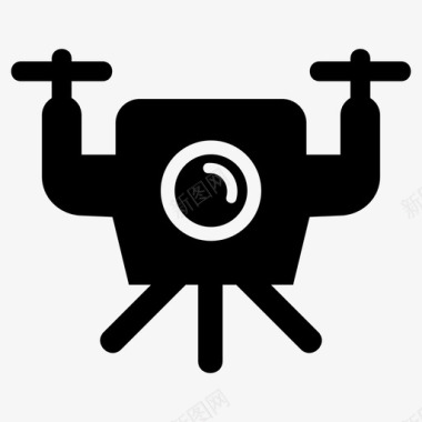 无人机摄像机无人机机器人图标图标