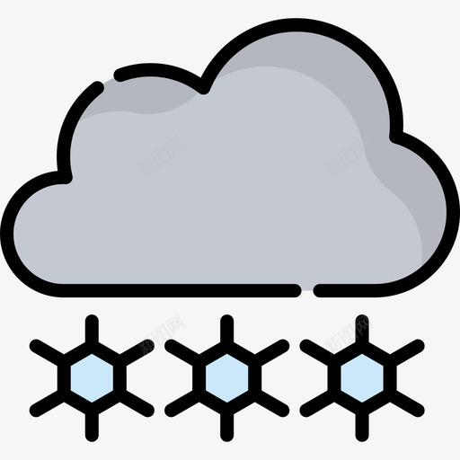 雪自然72线性颜色图标svg_新图网 https://ixintu.com 线性 自然 颜色