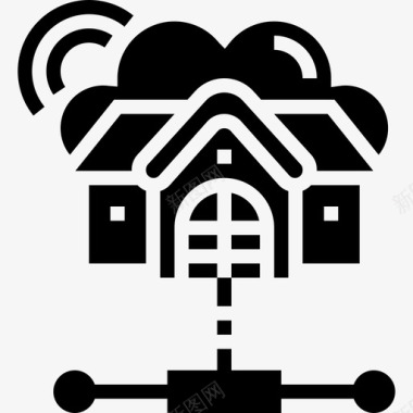 云网络云服务6字形图标图标