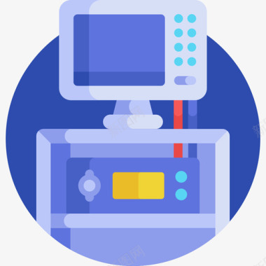 心电图整形外科15平坦图标图标