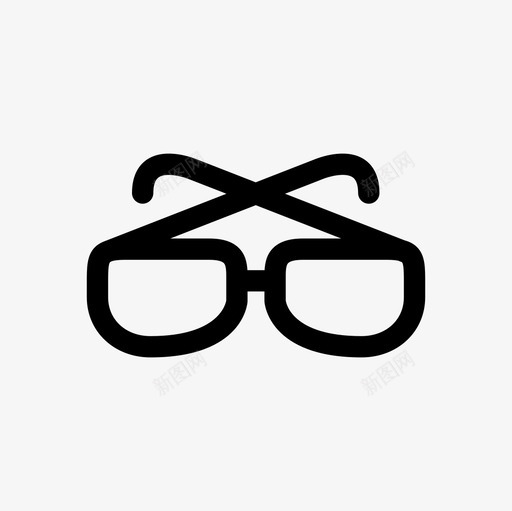 眼镜布线状图标svg_新图网 https://ixintu.com 眼镜 线状