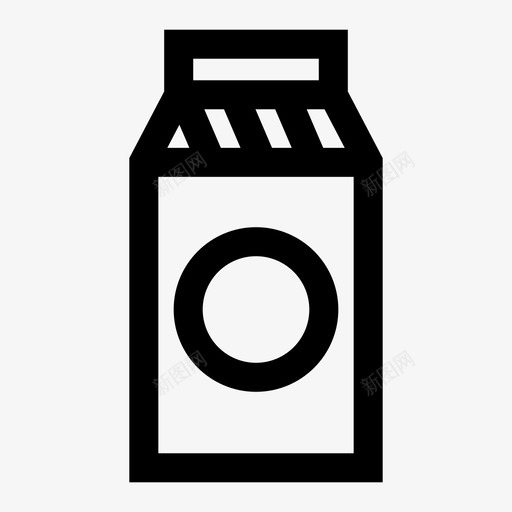 牛奶盒牛奶容器牛奶包装图标svg_新图网 https://ixintu.com 包装 容器 牛奶