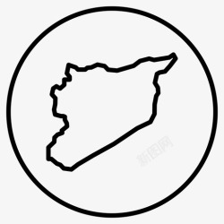 叙利亚地图叙利亚地图阿拉伯大马士革图标高清图片
