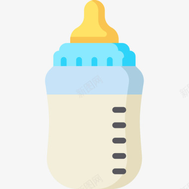 婴儿奶瓶婴儿84扁平图标图标