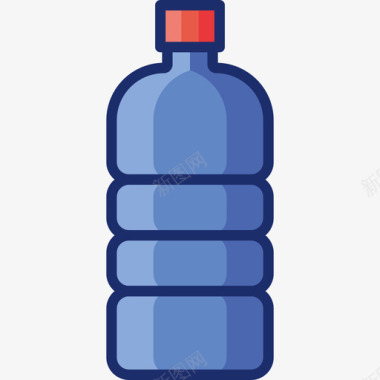 矿泉水食品饮料7线性颜色图标图标