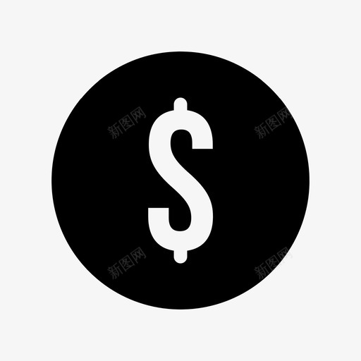 货币硬币美元图标svg_新图网 https://ixintu.com 支付 硬币 美元 货币 金融