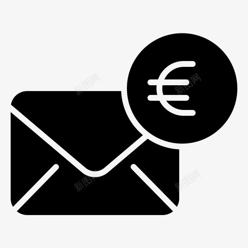 电子邮件货币9字形图标svg_新图网 https://ixintu.com 字形 电子邮件 货币9