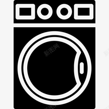 洗衣机家用电器4台灌装图标图标