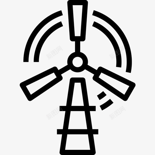 风车花园9直线型图标svg_新图网 https://ixintu.com 直线型 花园9 风车