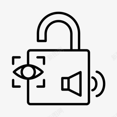 组合解锁密码保护图标图标