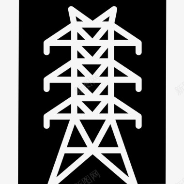 电杆九月能源2号固体图标图标