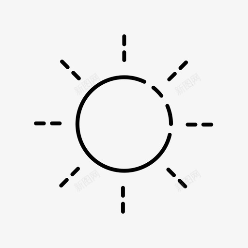 晴朗明亮白天图标svg_新图网 https://ixintu.com 天气 天气图标轮廓 明亮 晴朗 白天