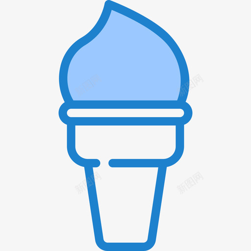 冰淇淋派对63蓝色图标svg_新图网 https://ixintu.com 冰淇淋 派对 蓝色