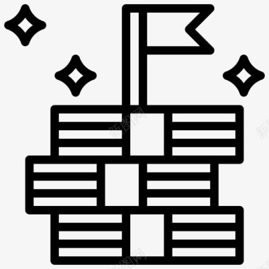 目标简历3直线型图标图标