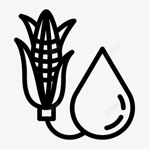 玉米油生态炼油图标svg_新图网 https://ixintu.com 炼油 玉米油 玉米脱贫 生态 生态与自然