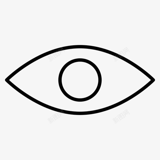 眼睛外观视图图标svg_新图网 https://ixintu.com 外观 大纲 工具 查看 眼睛 视图