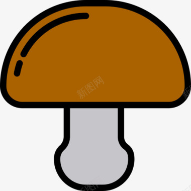 蘑菇食物116线形颜色图标图标