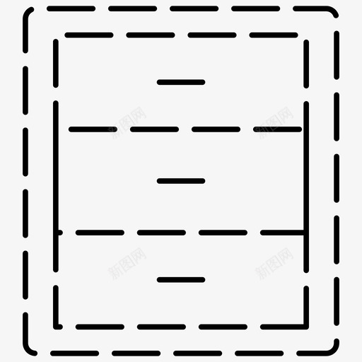 抽屉家具家具虚线图标svg_新图网 https://ixintu.com 图标 家具 抽屉 虚线