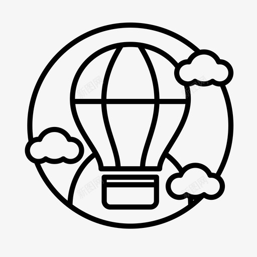 假期热气球天空图标svg_新图网 https://ixintu.com 假期 夏天 天空 暑假 热气球