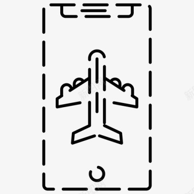 飞行模式飞机模式智能手机图标图标