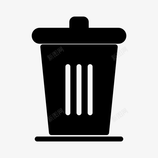 垃圾箱回收垃圾图标svg_新图网 https://ixintu.com 互联网 回收 垃圾 垃圾箱 废物