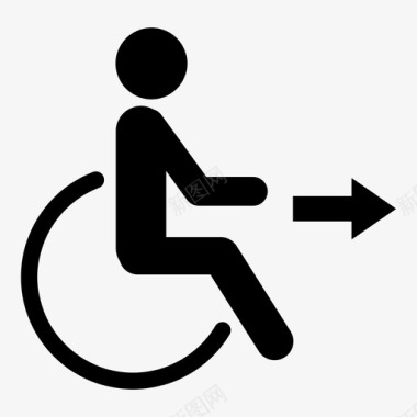 轮椅方向出口图标图标