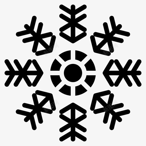 雪花天气210固体图标svg_新图网 https://ixintu.com 固体 天气210 雪花
