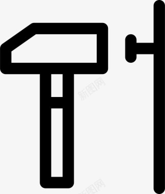锤子砰建筑图标图标