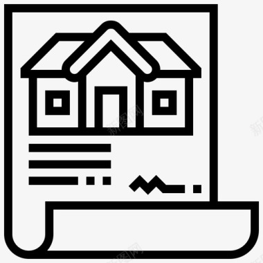 抵押财产契约房屋图标图标