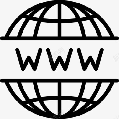 Www网站和电子邮件直拨图标图标