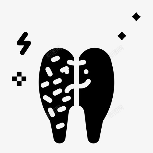 蛀牙坏牙龋齿图标svg_新图网 https://ixintu.com 医学 坏牙 牙医 牙科固体 蛀牙 龋齿
