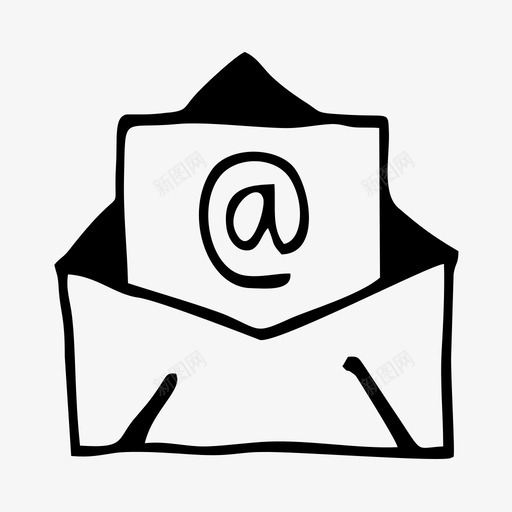 电子邮件信封手绘图标svg_新图网 https://ixintu.com 信函 信封 手绘 电子邮件 电子邮件实心图标