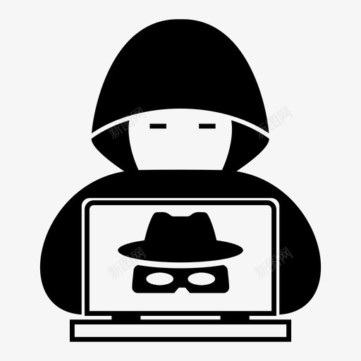 黑客匿名者犯罪图标svg_新图网 https://ixintu.com 匿名者 犯罪 网络 间谍 黑客