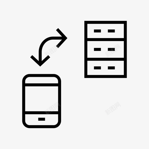 信息传输服务器移动数据库图标svg_新图网 https://ixintu.com 传输 信息 数据库 服务器 移动