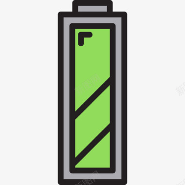 电池摄影39线性颜色图标图标