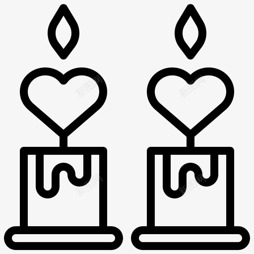 蜡烛爱情和浪漫16直系图标svg_新图网 https://ixintu.com 浪漫 爱情 直系 蜡烛