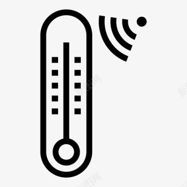 温度计家房子图标图标