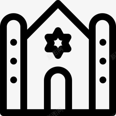 犹太教堂葬礼14直系图标图标