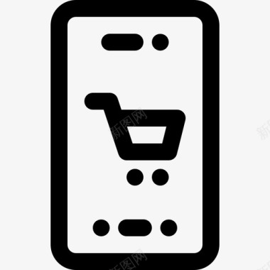 网上购物购买移动图标图标