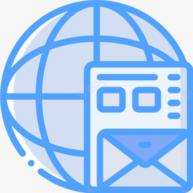 全球邮政服务4蓝色图标图标