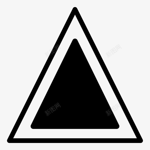 用户界面三角形警告图标svg_新图网 https://ixintu.com 三角形 实体 用户界面 警告