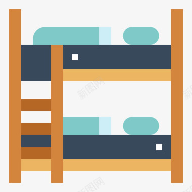 双层床家具112平铺图标图标