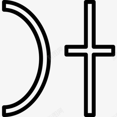 符号占星术和符号学4线性图标图标
