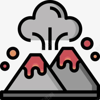 火山保险22线性颜色图标图标