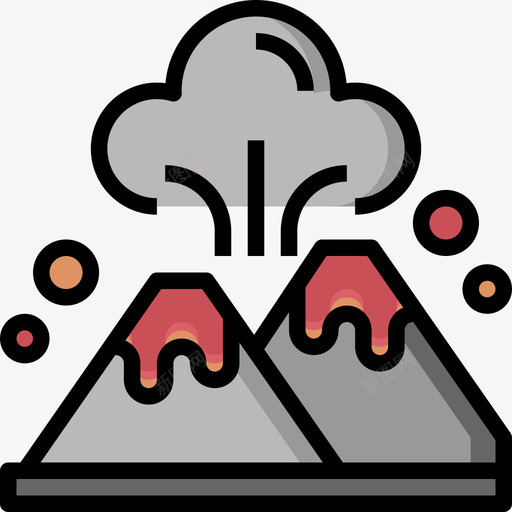 火山保险22线性颜色图标svg_新图网 https://ixintu.com 保险 火山 线性 颜色