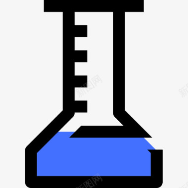 烧瓶56学校蓝色图标图标
