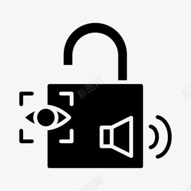 组合解锁密码保护图标图标